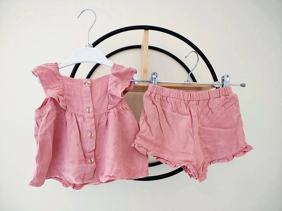 12-18 mois ensemble été haut et short ( étiquette coupée)